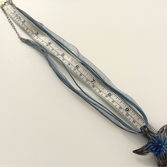 Artisan Hand Blown Star Fish Pendant Necklace - Picture 13 of 16